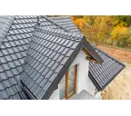 Металлочерепица Grand Line Kvinta plus 0,45 Drap RAL 7024 Мокрый асфальт | c 3D резом