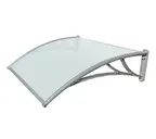 Козырьки Krovent из поликарбоната 1500х930х280 серебристый (сереб. кроншт)