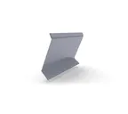 Планка примыкание в штробу 60 0,5 Satin с пленкой RAL 9006 бело-алюминиевый