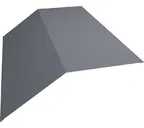 Планка конька плоского 190х190 0,5 Satin с пленкой RAL 9006 бело-алюминиевый
