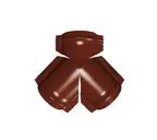 Тройник Y конька полукруглого GreenCoat Pural BT с пленкой RR 29 красный (RAL 3009 оксидно-красный)