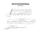 Металлочерепица Металл-Профиль Монтерроса-M 0,5 VikingMP® E RAL 3005 Красное вино