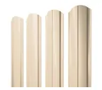 Штакетник Полукруглый Slim фигурный Grand Line 0,5 Satin RAL1015 Светлая Слоновая Кость