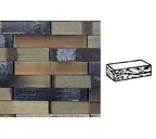 Кирпич клинкерный Muhr 34 KS Grau nuanciert Kohle Spezial готик, 290х90х52 мм