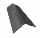 Планка конька фигурного 100x100 0,45 PE с пленкой RAL 9006 бело-алюминиевый