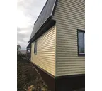Виниловый сайдинг двухслойный Grand Line Блок-хаус Слоновая кость 3.00
