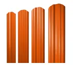 Штакетник Twin фигурный Grand Line 0,45 Полиэстер RAL2004 Оранжевый