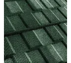Композитная черепица Метротайл (Metrotile) серия MetroViksen, цвет зеленый, 1330х410 мм
