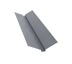 Планка ендовы верхней 115х30х115 0,5 Satin с пленкой RAL 9006 бело-алюминиевый