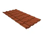 Металлочерепица Grand Line Kamea 0,5 GreenСoat Pural BT RR 750 Терракота