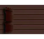 Виниловый сайдинг двухслойный Grand Line Корабельная доска Слим АСА Темный дуб 3.00