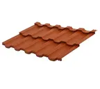 Модульная металлочерепица Aquasystem Гётеборг XXL 0,5 мм GreenCoat Pural Matt BT RR750 MATT (терракотовый)