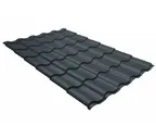 Металлочерепица Grand Line Kredo 0,5 GreenCoat Pural Matt BT RAL 7016 Антрацитово-серый