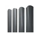 Штакетник Полукруглый Slim фигурный Grand Line 0,45 Drap ST RAL7024 Мокрый Асфальт