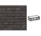 Кирпич клинкерный Muhr 05 KS Eisenschmelz Schwarzbraun Kohle Spezial готик, 290х90х52 мм