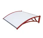 Козырьки Krovent из поликарбоната 1500х930х280 молочный (красн. кроншт)