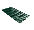 Металлочерепица Grand Line Kvinta plus 0,5 Satin Matt TX RAL 6005 Зеленый мох | с 3D резом