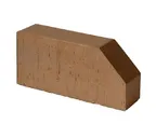 Печной кирпич фигурный полнотелый Lode Brunis F6 гладкий, 250х120х65 мм
