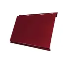 Металлический сайдинг Grand Line Вертикаль 0.5 мм classic Satin с пленкой RAL 3005 красное вино