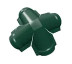 Четверник конька малого полукруглого Drap с пленкой RAL 6005 зеленый мох