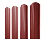 Штакетник Полукруглый Slim фигурный Grand Line 0,5 Satin RAL3011 Коричнево-Красный