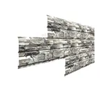 Металлический сайдинг Lбрус Металл-Профиль ECOSTEEL Белый Камень продольный 15х240