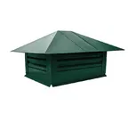 Дымник на трубу с жалюзи 520х390мм 0,5 Quarzit lite с пленкой RAL 6005 зеленый мох
