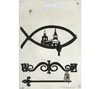 Флюгер большой Duck & Dog 039 Город в рамке