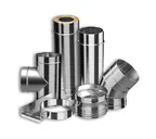 Комплект дымохода угловой Металлик и Ко 200х115х5000 AISI 430 0,5+AISI 430 0,8 (конденсат)