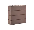 Кирпич ЛСР Мюнхен гладкий клинкерный коричневый M300 250х85х65 мм