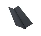 Планка ендовы верхней 115х30х115 0,5 Satin с пленкой RAL 7024 мокрый асфальт ШК