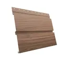 Металлический софит Квадро брус без перфорации 0,45 Print Elite Honey Wood