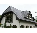 Металлочерепица Grand Line Kvinta Uno 0,5 Quarzit RAL 7024 Мокрый асфальт