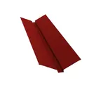 Планка ендовы верхней 115х30х115 0,5 Satin с пленкой RAL 3011 коричнево-красный