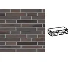 Кирпич клинкерный Muhr 33 A Schwarz-Braun готик, 290х90х40 мм