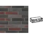 Кирпич клинкерный Muhr 25 Violettschwarz готик, 290х90х71 мм