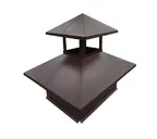 Дымник на трубу двойной 520х390мм 0,5 GreenCoat Pural BT с пленкой RR 32 темно-коричневый (RAL 8019 серо-коричневый)