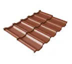 Металлочерепица Grand Line Kvinta Uno 0,5 GreenCoat Pural Matt BT RR 750 Терракота