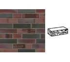 Кирпич клинкерный Muhr 29 S Schwarzblau-bunt Spezial готик, 290х90х71 мм