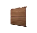 Металлический сайдинг Grand Line ЭкоБрус 0.45 мм 3D Print Elite с пленкой Honey Wood