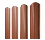 Штакетник Полукруглый Slim фигурный Grand Line 0,45 Drap RAL8004 Терракота