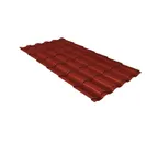 Металлочерепица Grand Line Kredo 0,5 GreenCoat Pural Matt BT RR 29 Оксидно-красный