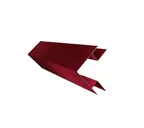 Планка угла внешнего сложная Кожуха сегментного 0,45 Drap с пленкой RAL 3005 красное вино