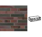 Кирпич клинкерный Muhr 29 S Schwarzblau-bunt Spezial готик, 290х90х52 мм