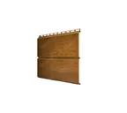 Металлический сайдинг Grand Line ЭкоБрус 0.45 мм 3D Print Elite с пленкой Golden Wood