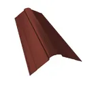 Планка ендовы верхней Grand Line фигурной 100x100 0,45 Полиэстер RAL 3009 оксидно-красный