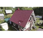Металлочерепица Grand Line Kvinta plus 0,45 Полиэстер RAL 3005 Красное вино