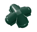 Четверник конька полукруглого Satin с пленкой RAL 6005 зеленый мох