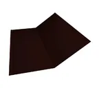 Планка ендовы нижней 300х300 0,5 GreenCoat Pural BT с пленкой RR 32 темно-коричневый (RAL 8019 серо-коричневый)
