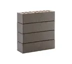 Кирпич клинкерный ЛСР серебристый Эльфюс гладкий M300, 250х85х65 мм